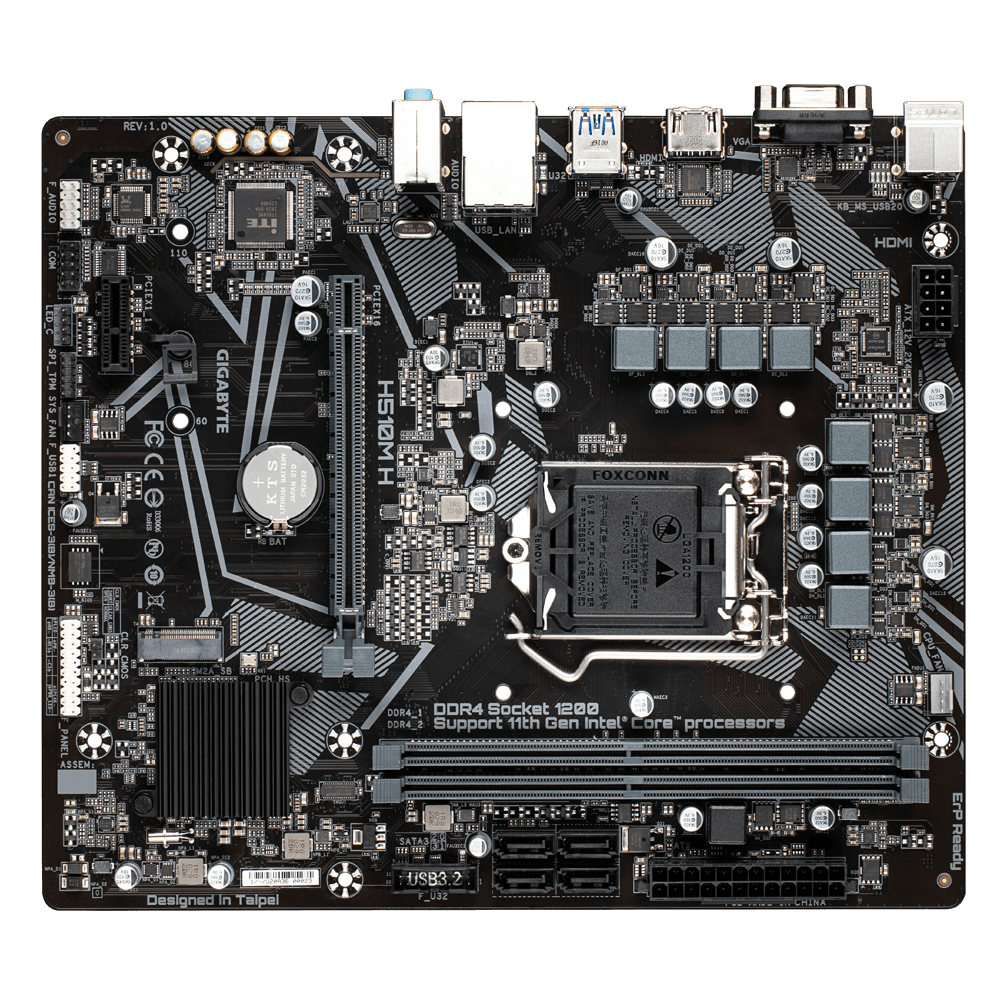 Bekijk afbeelding 1 van Gigabyte 1200 H510M H - M.2/HDMI/VGA/ÂµATX